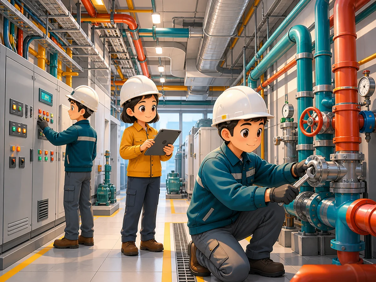 卡通機電配管工程案例示意圖